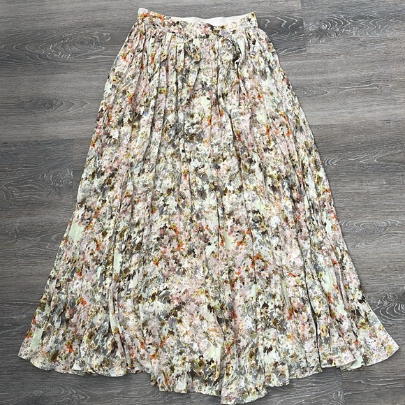 CO Collections Floral Jacquard Midi Flare Skirt - Picture 10 of 10